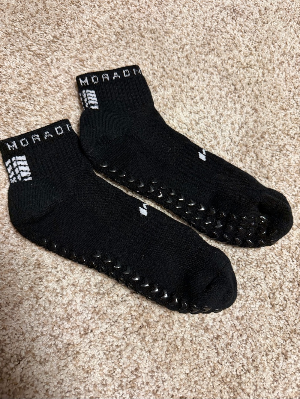 Moradness Black Non-Slip Sim Socks with Grip